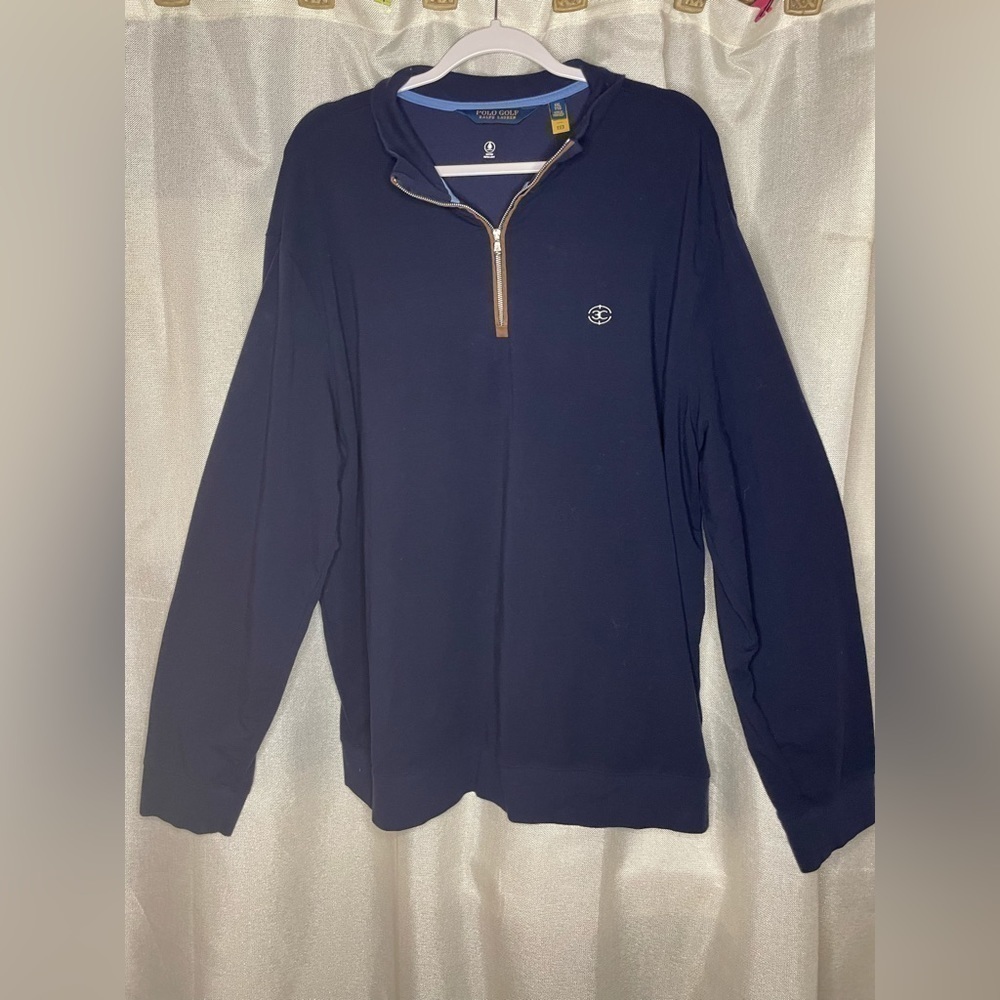 New Polo Ralph Lauren Men's Luxury Jersey Quarter-Zip Pullover XXL Navy‌‌‌‌‍‍‍‍‍ - Picture 5 of 11